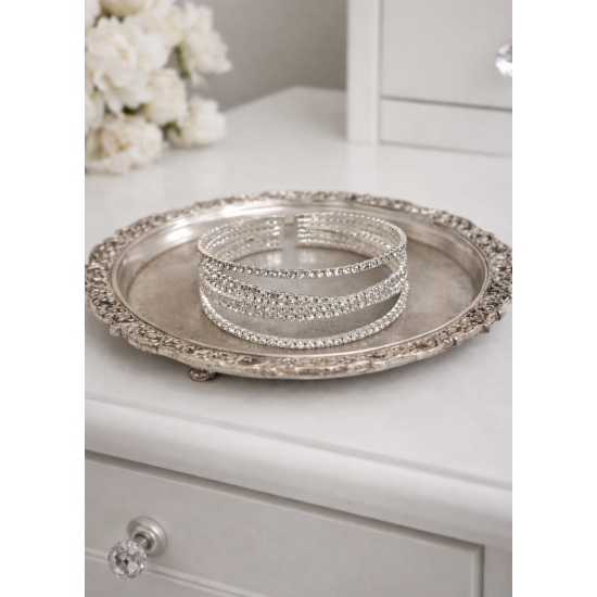 Wieczorowa bransoletka sztywna z cyrkoniami – elegancja i blask